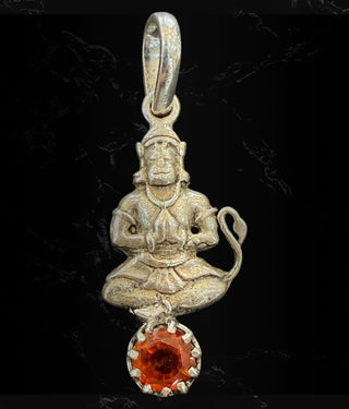 The Kesarinandan Silver Hanuman Pendant (Oxidised)