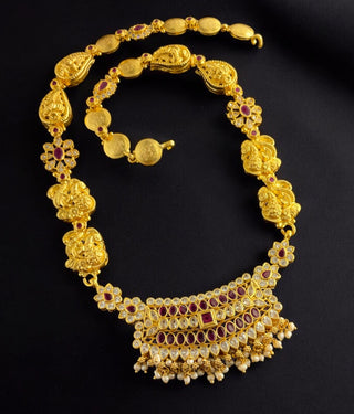 The Kusha Silver Peacock Nakkasi Necklace