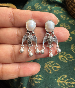 The Dvi-Paksha Silver Gandaberunda Necklace & Earrings