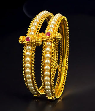 The Pratham Silver Pearl Tode Bracelet -Single (Size /2.2/2.4/2.6/2.8)