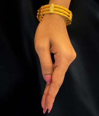 The Sharanya Ornate Silver Bracelet-Single (Size /2.2/2.4/2.6/2.8)