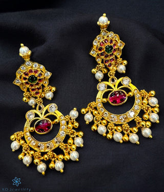 The Dhruvika Silver Pearl Earrings