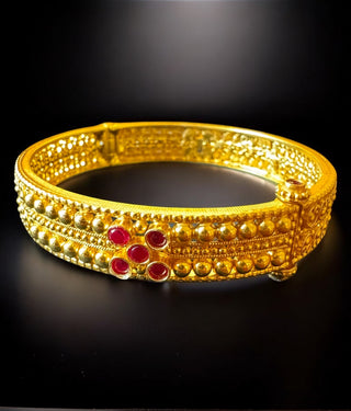 The Samyukta Silver Filigree Openable Bracelet - Single (Size /2.2/2.4/2.6/2.8)