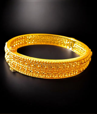 The Samyukta Silver Filigree Openable Bracelet - Single (Size /2.2/2.4/2.6/2.8)