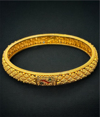 The Avarnita Silver Filigree Bangle- Single (Size/2.2/ 2.4/2.6/2.8)