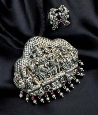 The Sharva Silver Deity Necklace