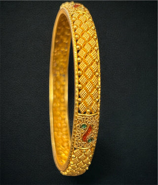 The Avarnita Silver Filigree Bangle- Single (Size/2.2/ 2.4/2.6/2.8)