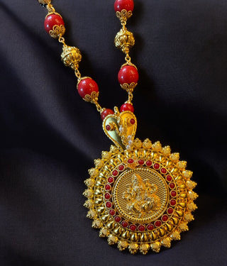 The Manyata Silver Coral Pathak Jomaale Necklace