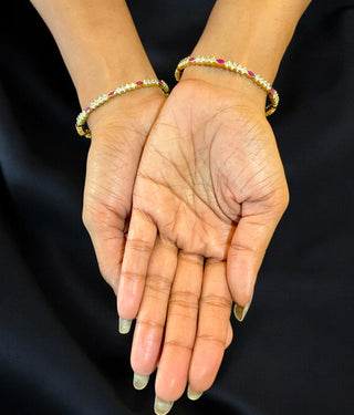 The Niyati Silver Solitaire Bangle-Single (Size 2.4/2.6)