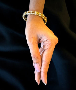 The Vaishali Silver Traditional Close Setting Diamond Bangle -Single (Size 2.4)