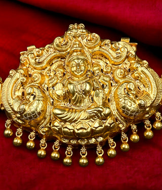 The AiswaryaLakshmi Silver nakkasi Necklace & Waistbelt