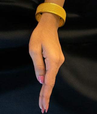 The Mridula Silver Filigree Bangle- Single (Size/2.2/ 2.4/2.6/2.8)