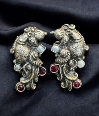 The Utsaha Silver Lakshmi Coin Mesh Necklace & Earrings