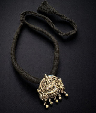 The Amala Lakshmi Nakshi Silver Thread Necklace