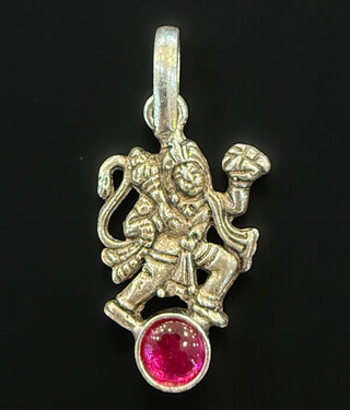 The Kesarinandan Silver Hanuman Pendant (Oxidised)