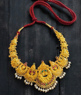 The Iksha Silver Nakshi Necklace