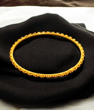 The Ojus Silver Floral Bangle- Single (Size /2.2/2.4/2.6/2.8)