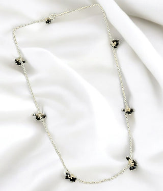 The Suhana Silver Blackbead Necklace & Earrings