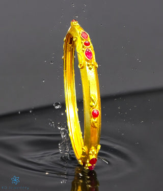 The Bharavi Silver Coorgi Bangle-Single (Size 2.2/2.4/2.6/2.8)