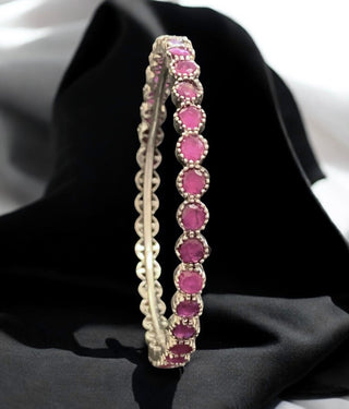 The Tanmaya Silver Kemp Bangle-Single (Oxidised/Size /2.2/2.4/2.6/2.8)