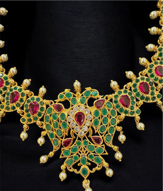 The Tavisha Silver kemp Gandaberunda Necklace