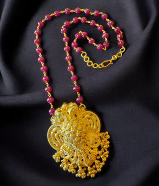 The Ittina Gandaberunda Silver Nakshi Necklace