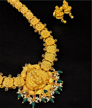 The Suprabha Silver Lakshmi Nakshi Necklace & Earrings