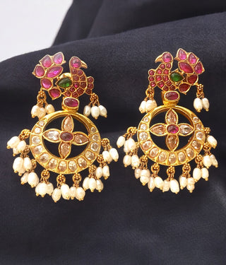 The Mayukhi Silver Swan Earrings