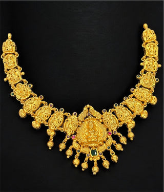 The Padmamayura Silver Lakshmi Nakshi Necklace & Earrings