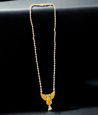 The Uvasri Silver Gandaberunda Pearl Necklace (Antique Finish)