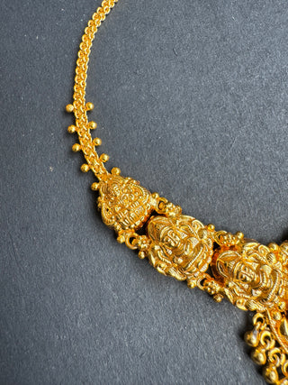 The Gayatri Silver Lakshmi Nakshi Necklace