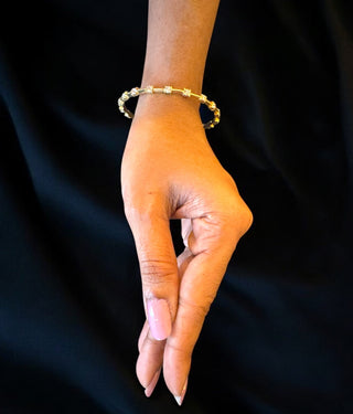 The Vaishali Silver Traditional Close Setting Diamond Bangle -Single (Size 2.4)