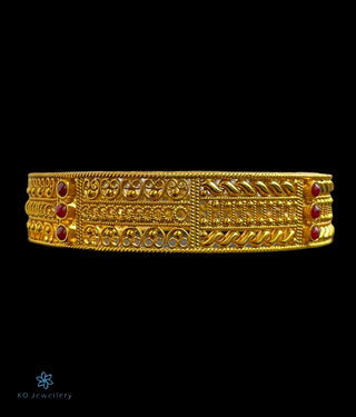 The Aditi Silver Filigree Bangle-Single (Red/Size/2.2/2.4/2.6/2.8)