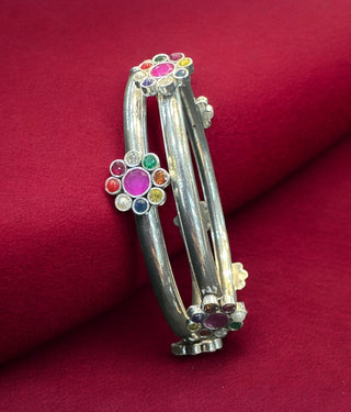 The Hoovu Silver Bangle- Single (Oxidised/Size /2.2/2.4/2.6/2.8)