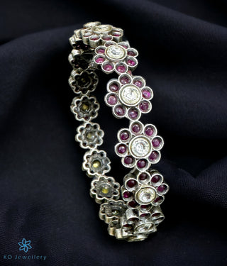 The Nishith Silver Kempu Bangle (Size 2.2/2.4/2.6/2.8)