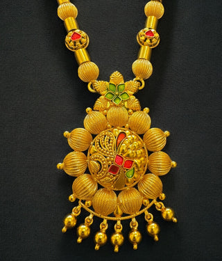 The Vismaya Silver Long Filigree  Necklace & Earrings