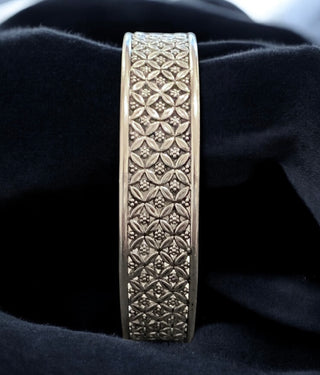The Monabi Silver Filigree Bangle- Single( Oxidised/Size/2.2/ 2.4/2.6/2.8)