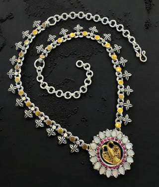 The Idika Silver Gandaberunda Necklace & Earrings