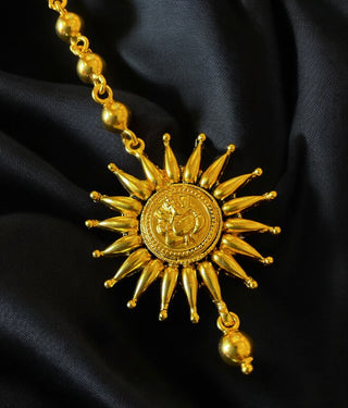 The Durja Silver Ganesha Maang Tikka