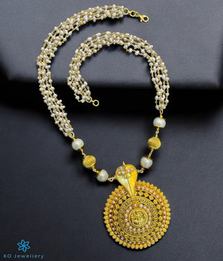 The Kumud Silver Pearl Pathak Necklace