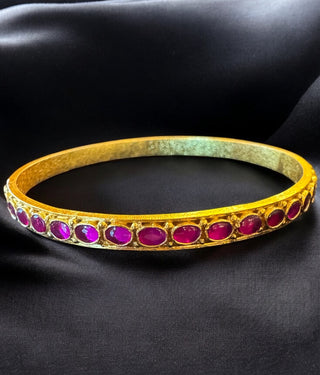 The Diya Silver Kempu Bangle-Single (Size 2.2/2.4/2.6/2.8)