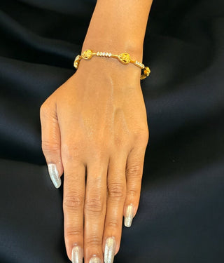 The Purvi Diamond Lakshmi Silver Bangle-Single (Size 2.6)