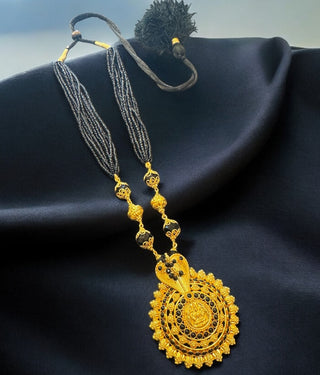 The Saurabhi Silver Black Pathak Jomaale Necklace
