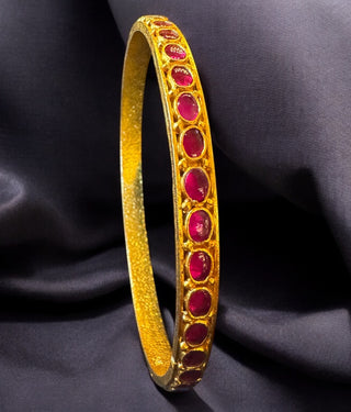The Diya Silver Kempu Bangle-Single (Size 2.2/2.4/2.6/2.8)