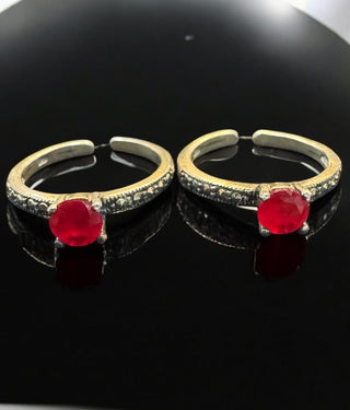 The Scarlet Silver Marcasite Toe-Rings