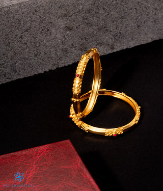 The Kumud Silver Coorgi Bangle-Single (Size 2.2/2.4/2.6/2.8 )