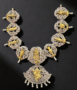 The Iconic Dashavatara Silver Necklace