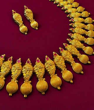 The Ajara Nakshi Silver Peacock Necklace & Earrings