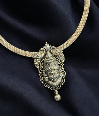 The Achyut Heritage Silver Nakshi Necklace