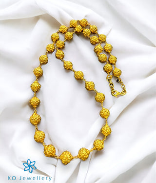 The Rudraksha Nakkasi Beads Silver Chain